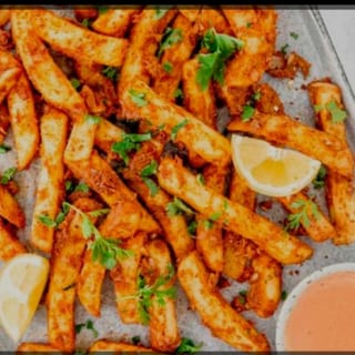Lamb masala cheesy(fries)